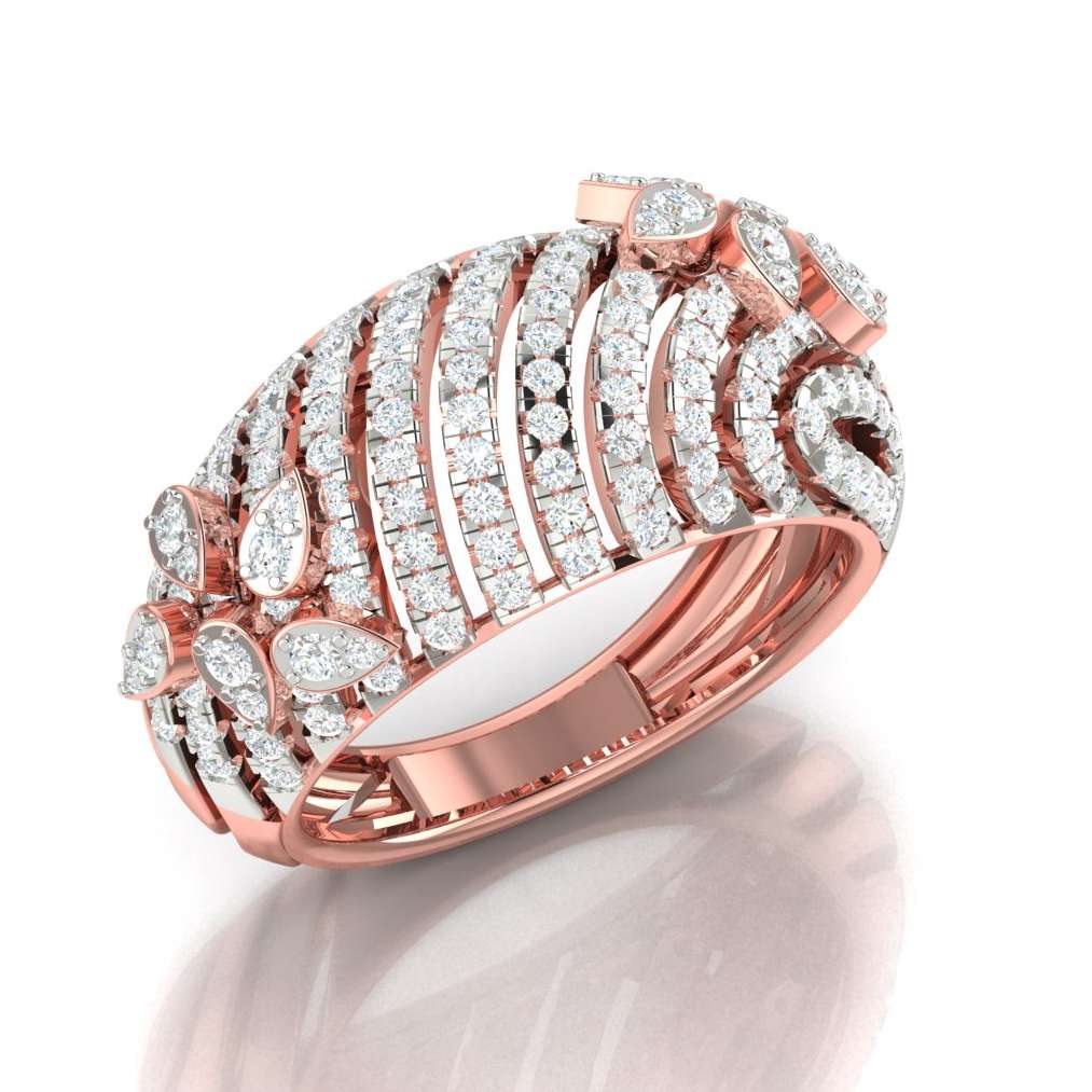 Exclusive design moissanite colorless diamond Solitaire Ring Supplier