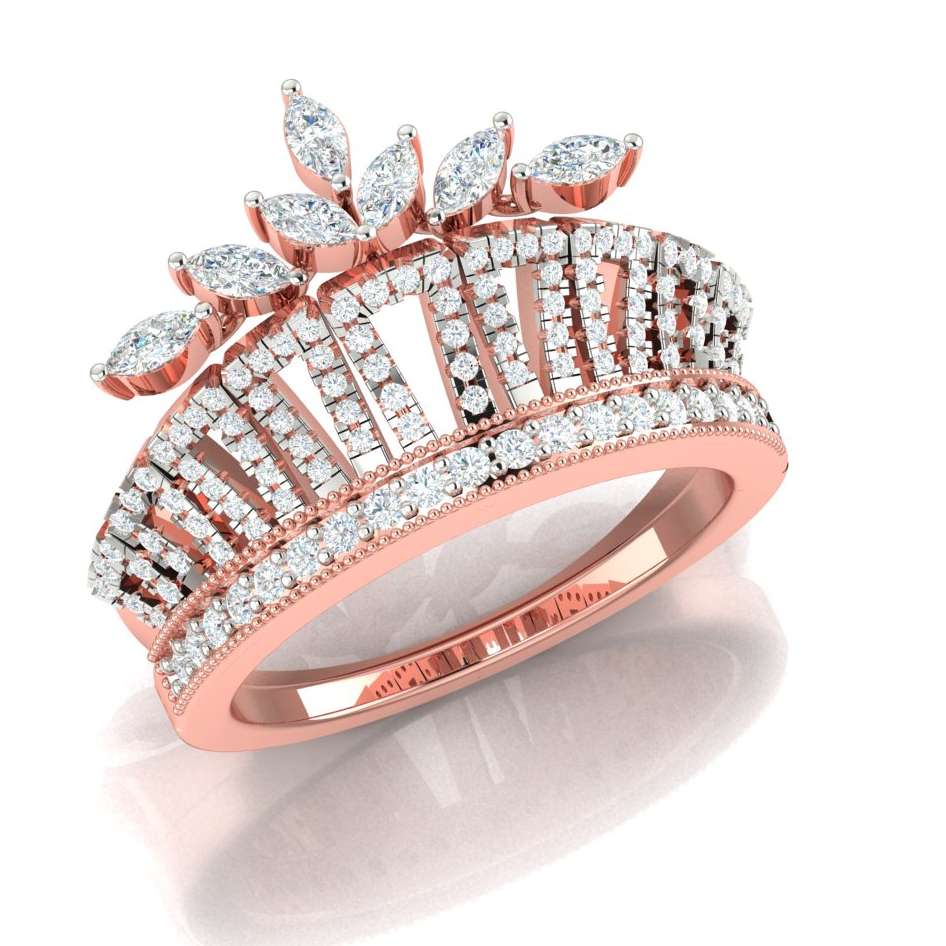 Likeable fine design moissanite colorless diamond Solitaire Ring Wholesaler