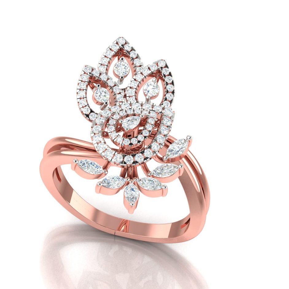 Amazing design moissanite colorless diamond Solitaire Ring Wholesaler