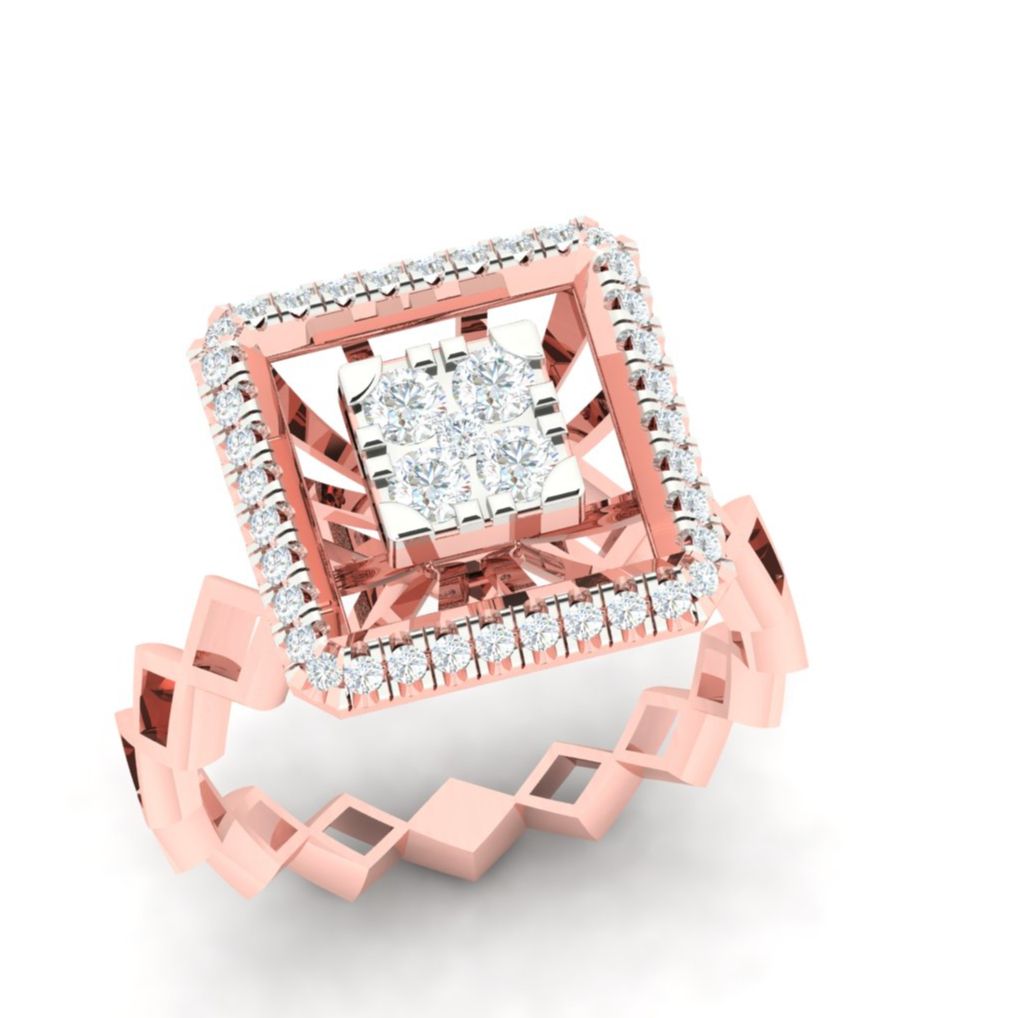 Fashionable design moissanite colorless diamond Solitaire Ring Wholesaler