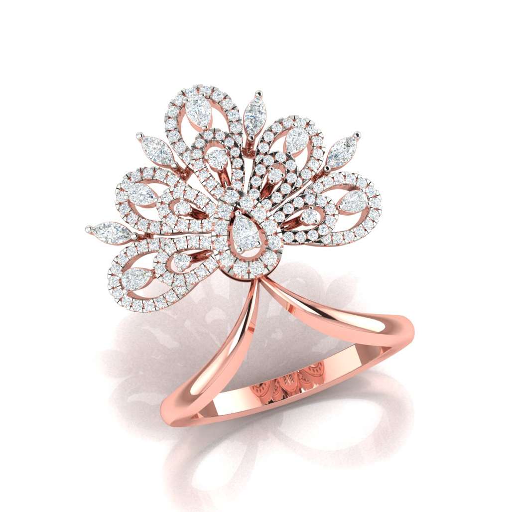 Delicate simple design moissanite colorless diamond Solitaire Ring Exporter