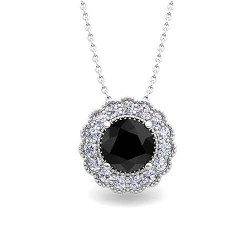 Wonderful Black Diamond Pendant Black designer jewelry Supplier