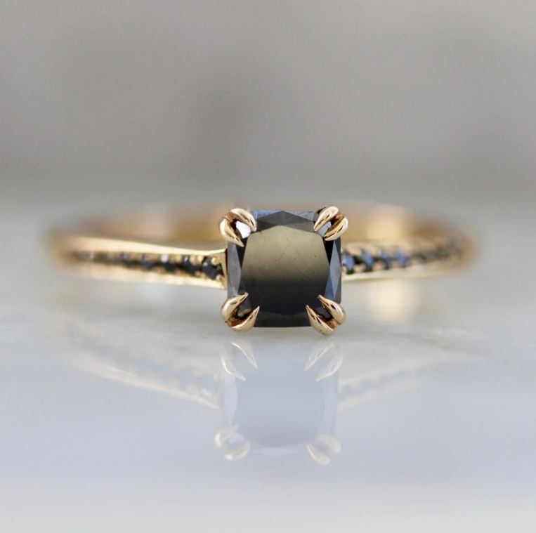 Wholesale Antique Black Diamond Engagement Ring Designer Jewelry