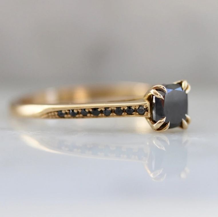 Wholesale Antique Black Diamond Engagement Ring Designer Jewelry