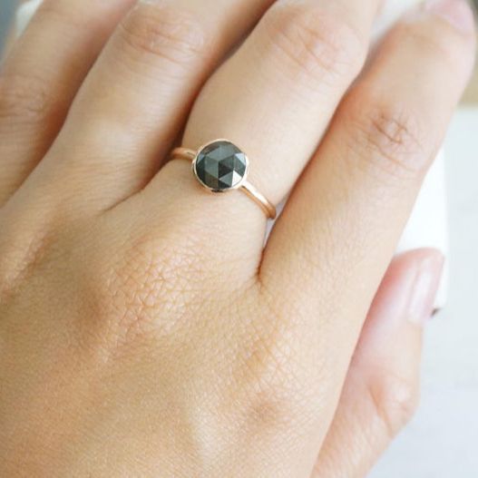 Traditional Black Diamond Engagement Ring DesignerJewelry Wholesaler