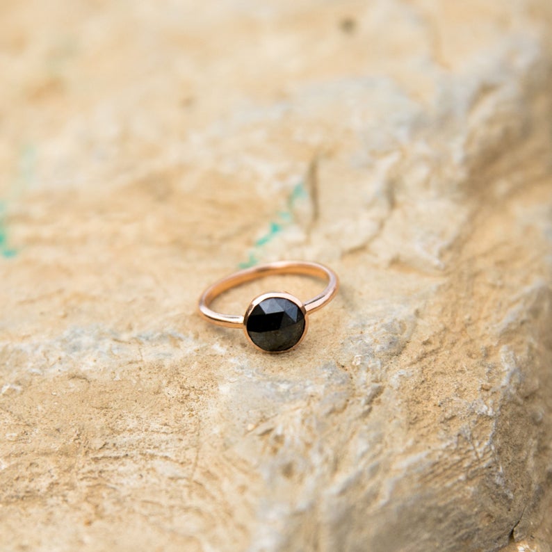 Traditional Black Diamond Engagement Ring DesignerJewelry Wholesaler