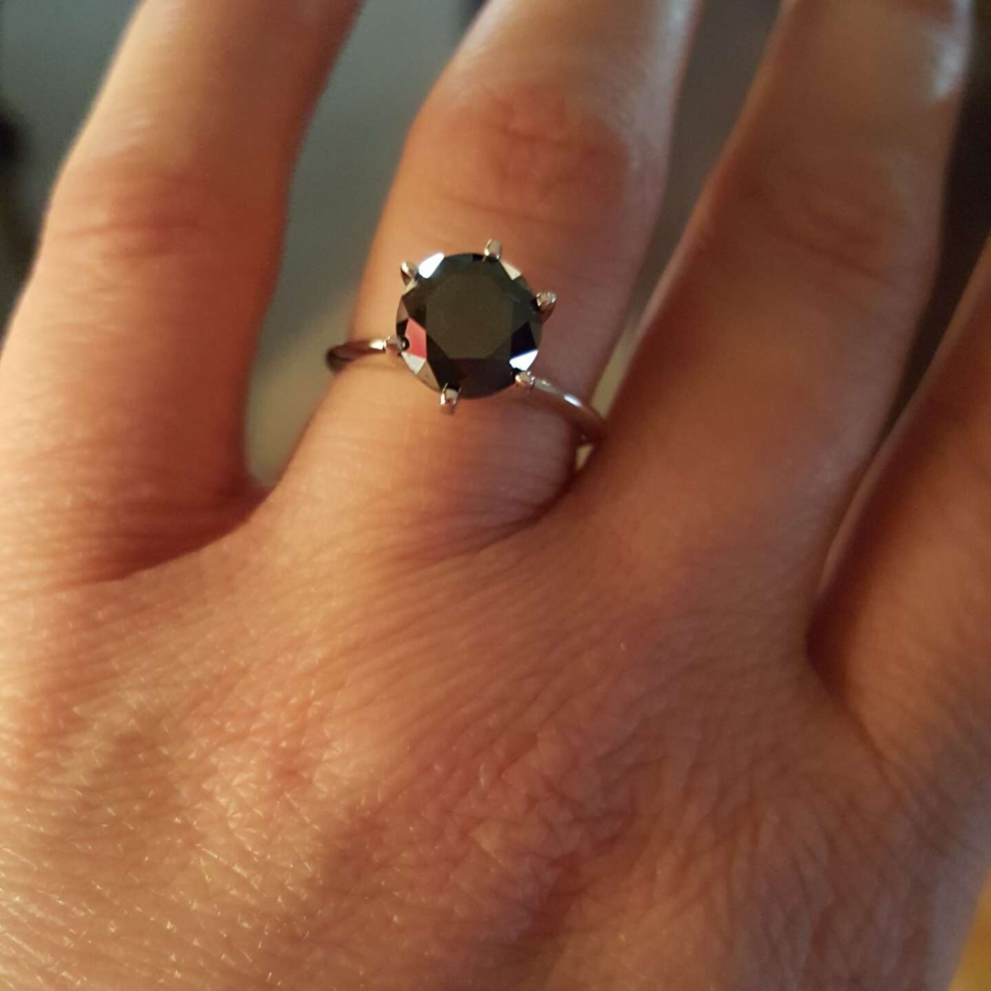 Exquisite Black Diamond Engagement Ring DesignerJewelry Wholesaler