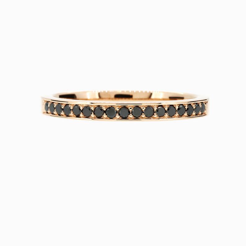 Sparkling Black Diamond Engagement Ring DesignerJewelry Supplier