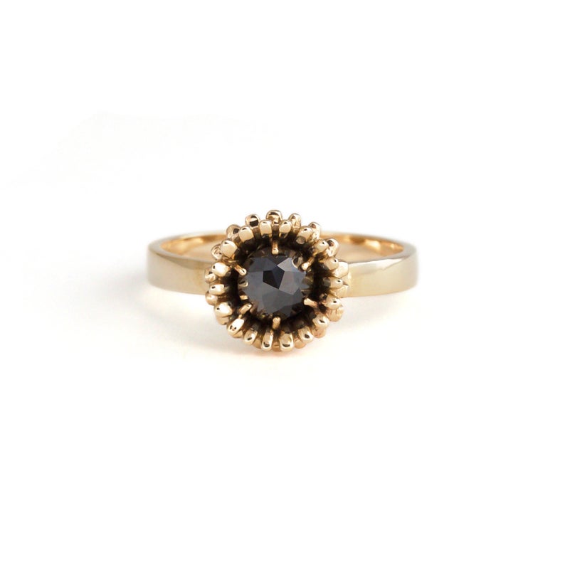 Valuable Black Diamond Engagement Ring Designer Jewelry Wholesaler