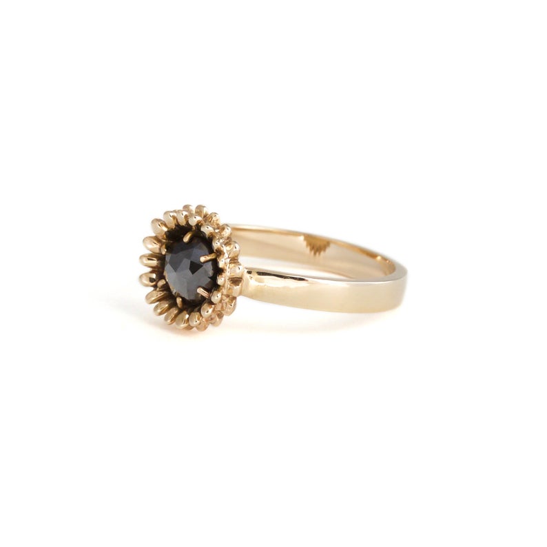 Valuable Black Diamond Engagement Ring Designer Jewelry Wholesaler