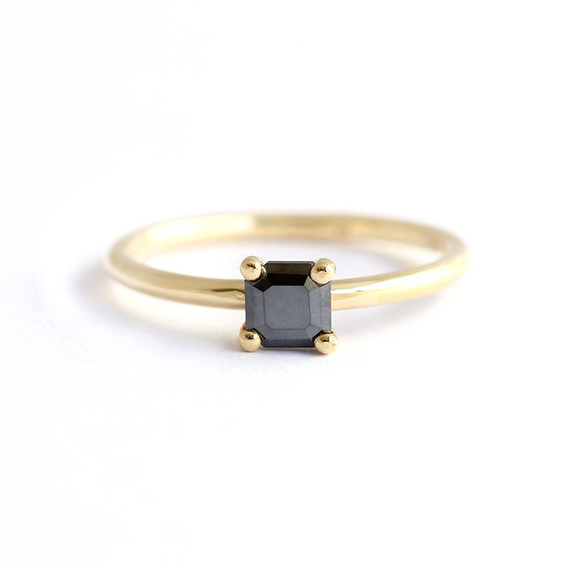 Generous Black Diamond Engagement Ring DesignerJewelry Wholesaler