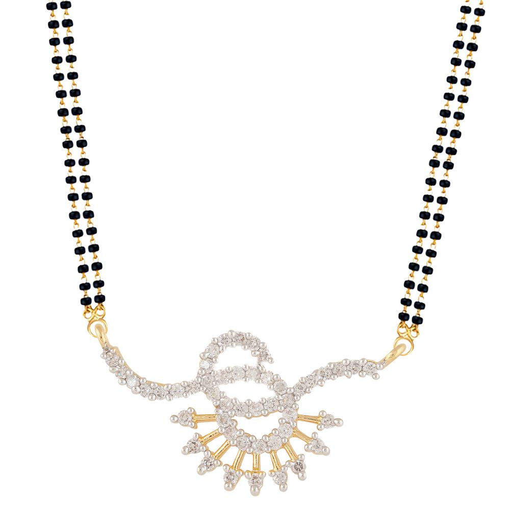 Wholesaler IndianTraditional Style Gold Plated Letter Shape Designer Mangalsutra