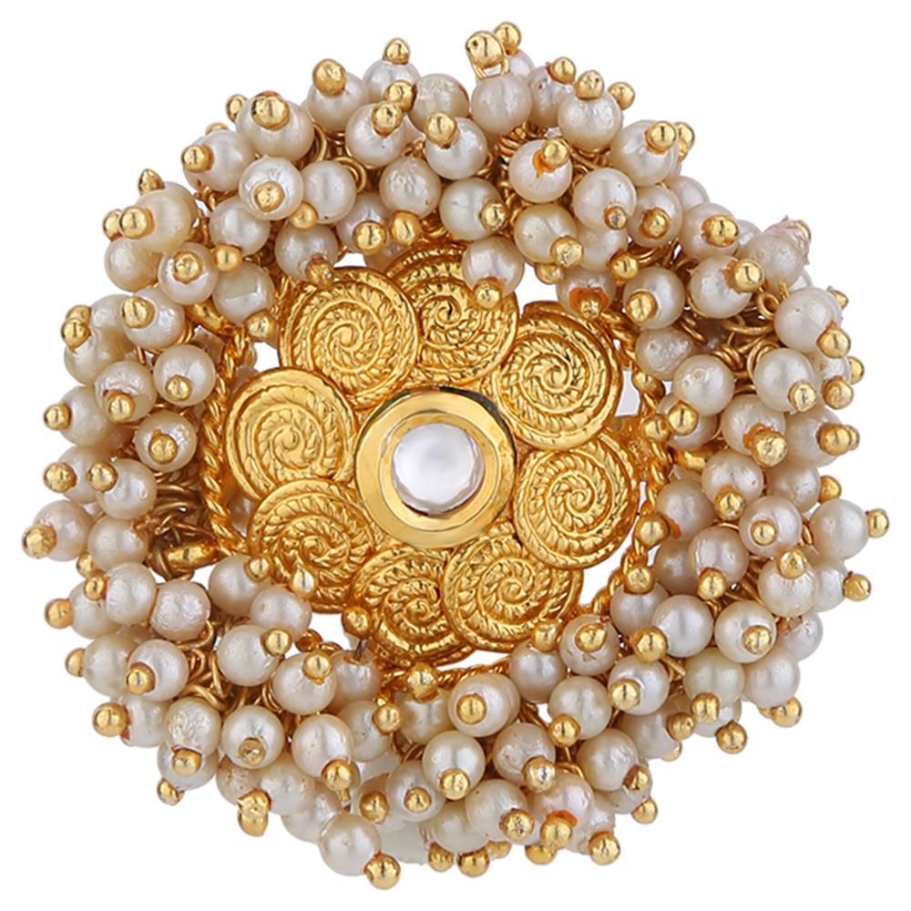 Traditional Antique Round Pearl Adjustable Finger Rings Jewelry Manufacturer