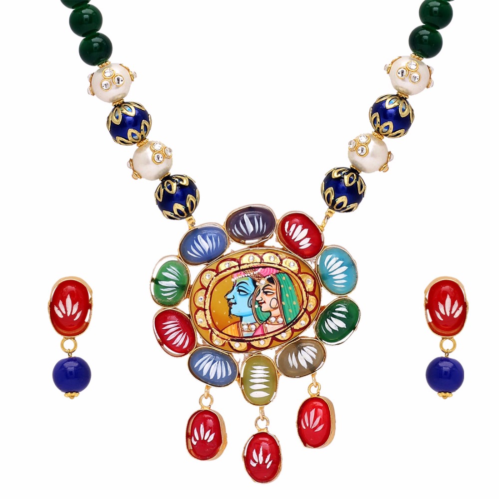 Jaipur Mart Gold Plated Multi Color Colored Glass Stone, Color Beads Exporter