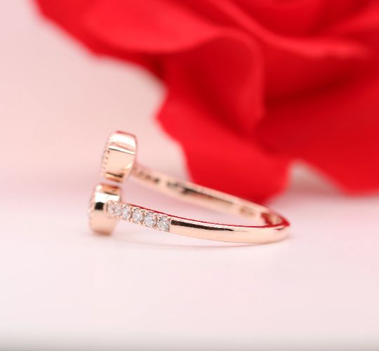 14K Rose Gold White Color Pear Shape Manugfacturer
