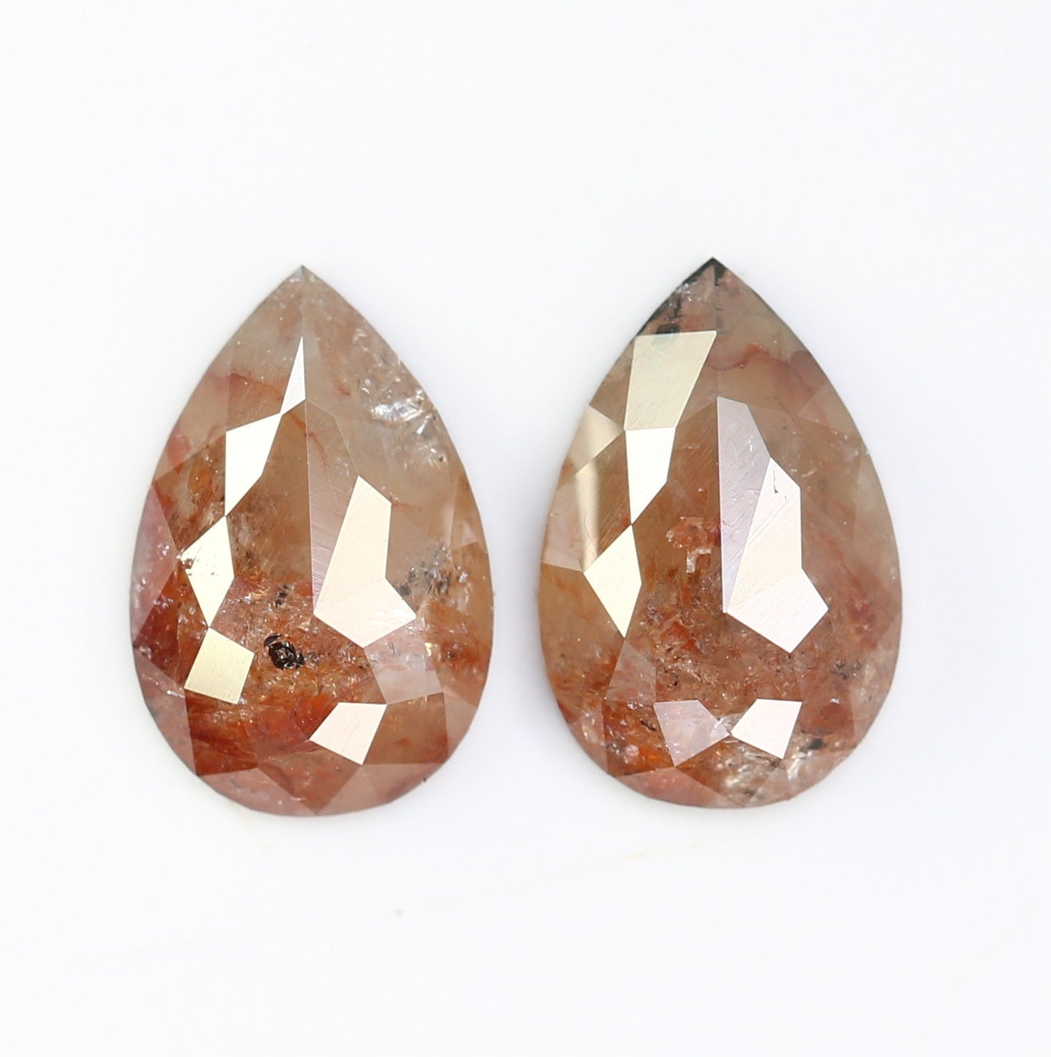Pear Shape Red Pair Diamond For Earrings Wholesaler