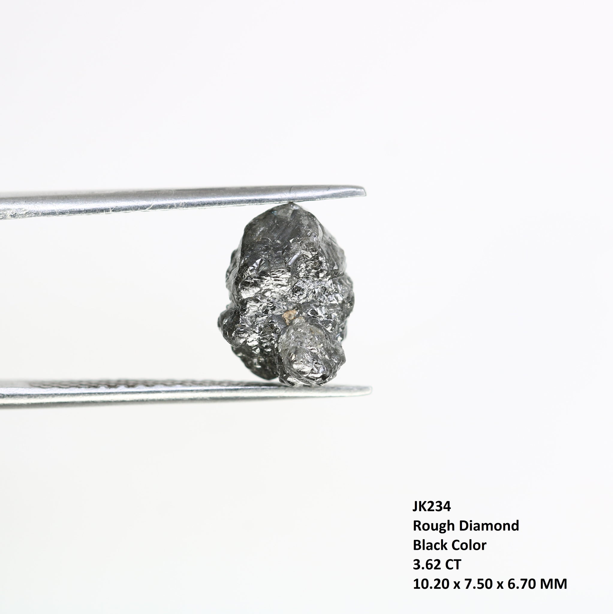 Black Color Natural Loose Uncut Rough Diamond For Galaxy Ring Manufacturer