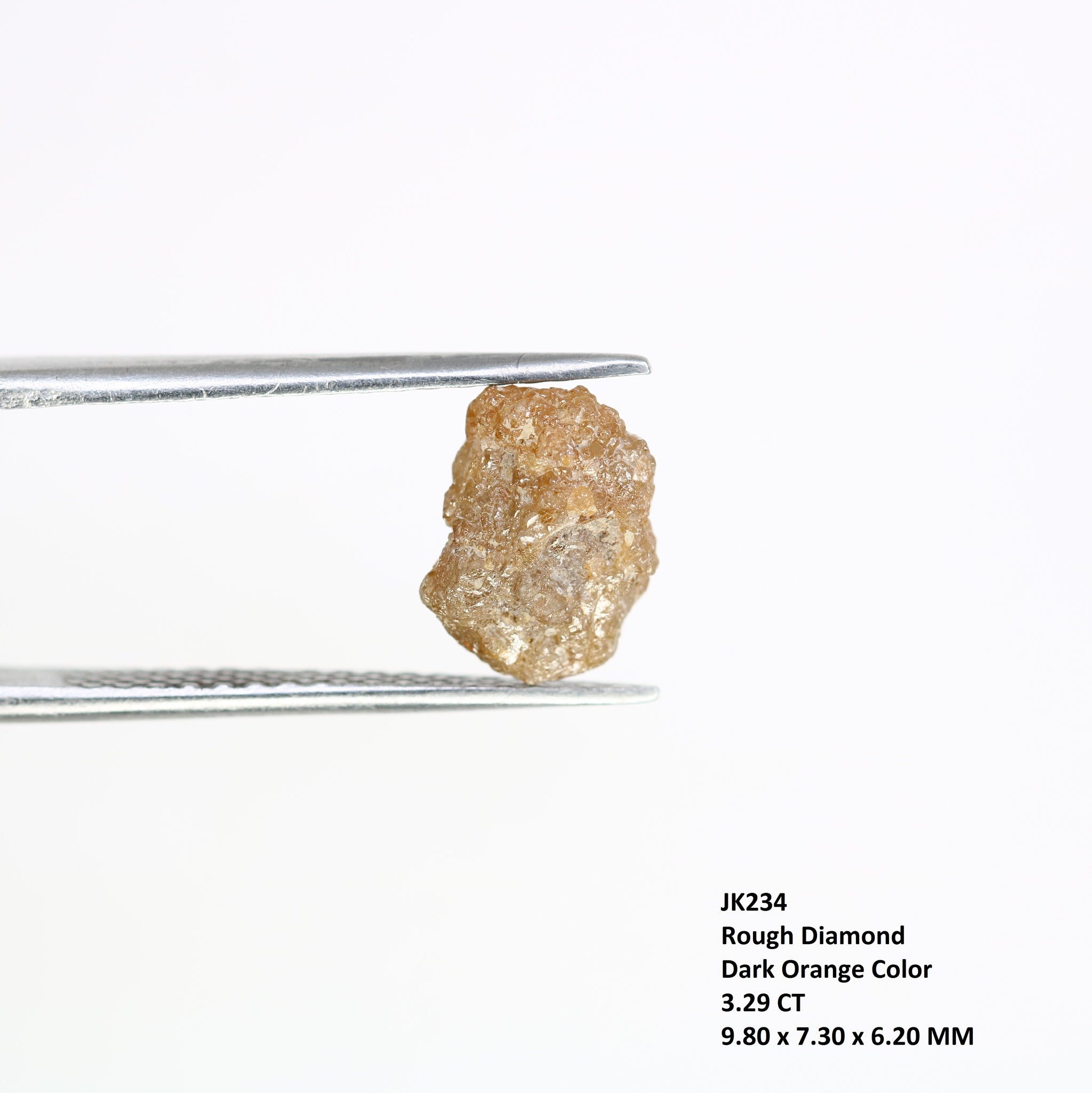 Dark Orange Color Loose Unique Raw Rough Diamond For Wedding Ring Supplier