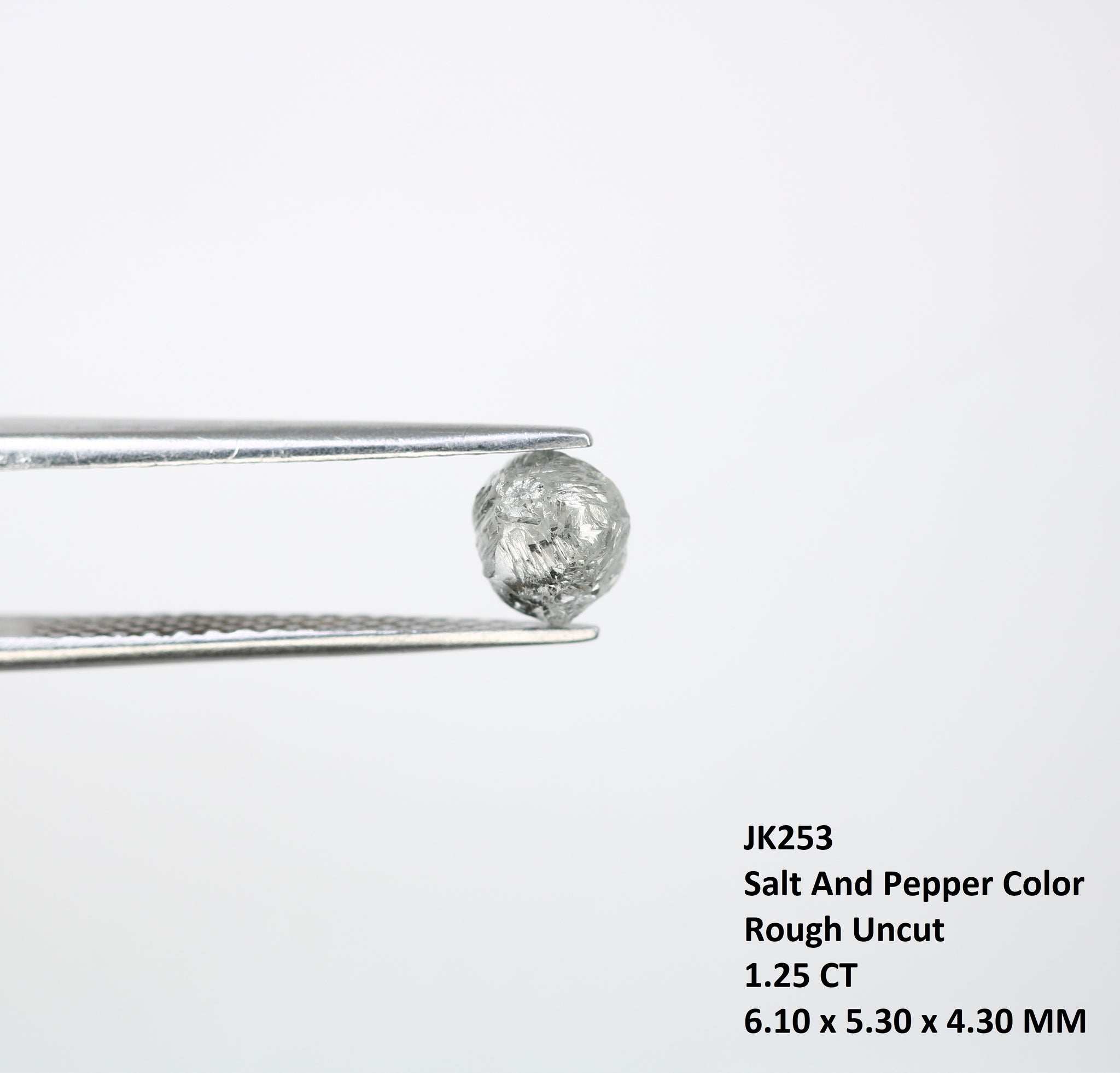 Wholesale Rough Irregular Cut Raw Salt And Pepper Diamond Ring