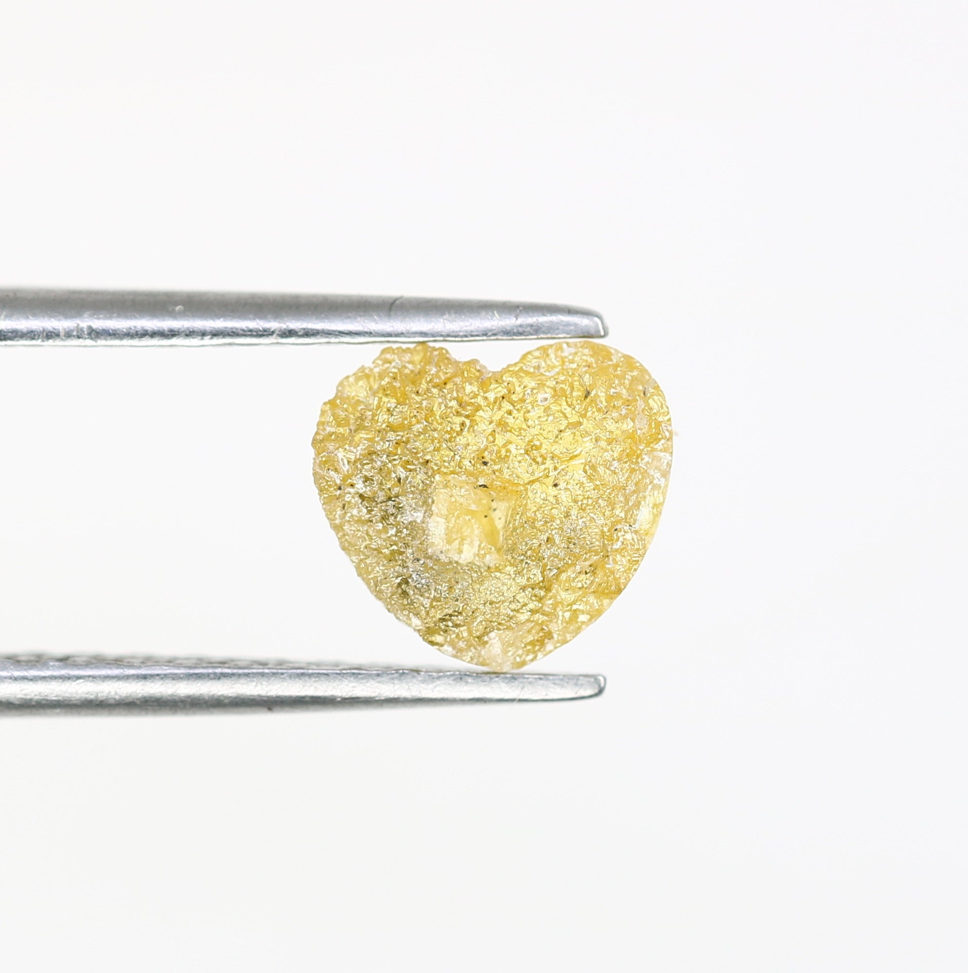 Heart Shape Diamond Yellow Color Raw Rough Diamond Ring Wolesaler