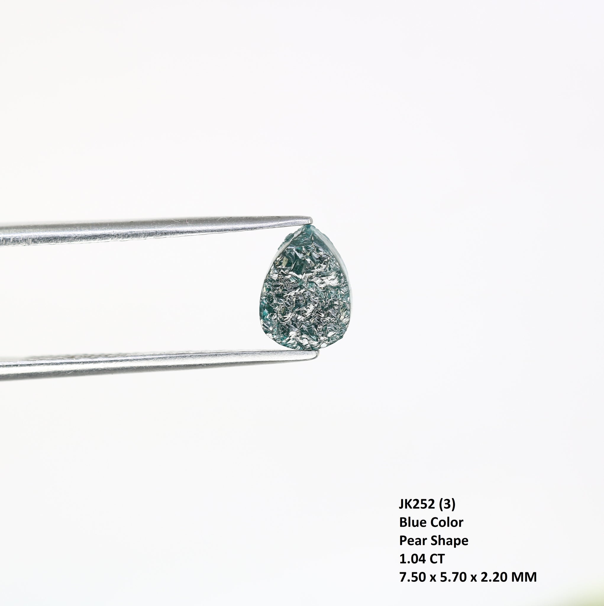 Blue Color Pear Shape Raw Rough Diamond For Wedding Ring Exporter