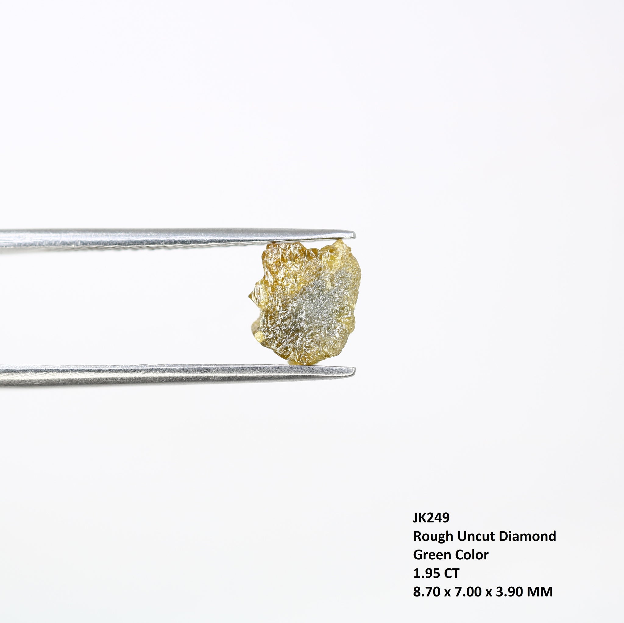 Greenish Rough Uncut Irregular Shape  Raw Diamond For Wedding Ring Exporter