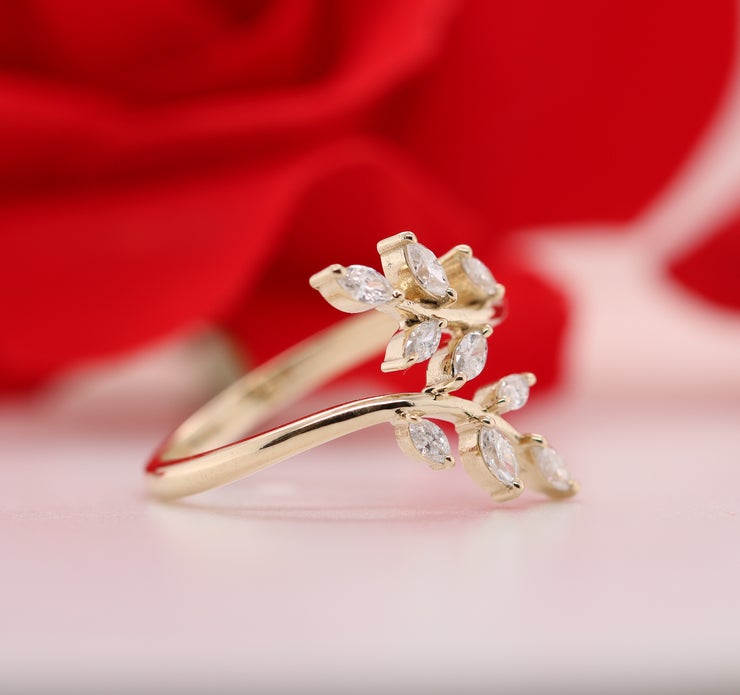 White Marquise Diamond Engagement Ring Wholesaler