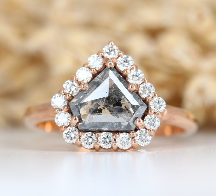 Loose Salt and Pepper Diamond  Engagement Ring Wholesaler