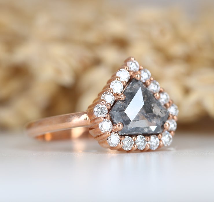 Loose Salt and Pepper Diamond  Engagement Ring Wholesaler