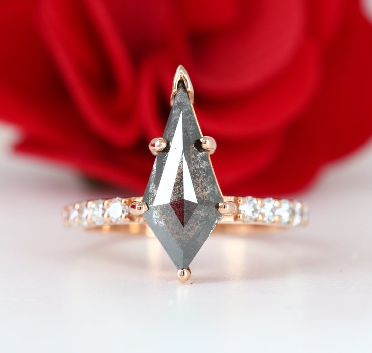 Loose Salt and Pepper Kite Engagement Ring Wholesaler