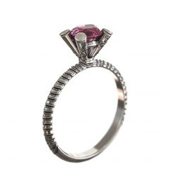 925 Sterling Silve Ethnic With Pink Spinel Gemstone Promise ring Jewelry