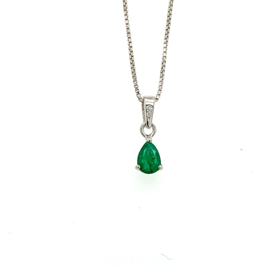 Emerald Pendant in  925 Sterling Silver Exporter