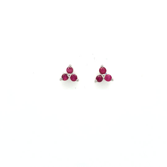 Ruby Earring in 925 Sterling Silver Exporter