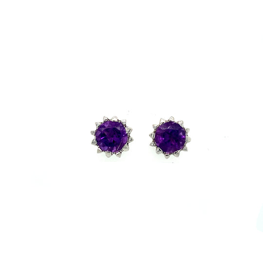 Amethyst Earring in 925 Sterling Silver Exporter