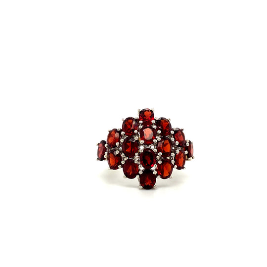 Garnet Ring in 925 Sterling Silver Exporter