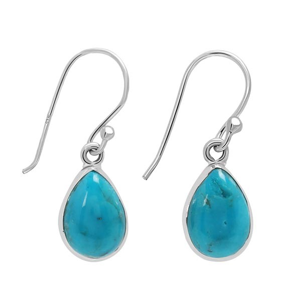 SILVER EARRING WITH TURQUOISE GEMSTONE WHOLESALER