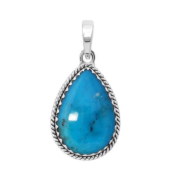 SILVER PENDANT WITH TURQUOISE GEMSTONE EXPORTER