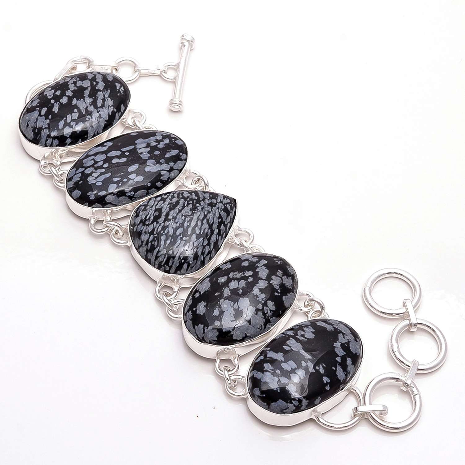 Natural Snowflake Obsidian Gemstone Jewelry Supplier