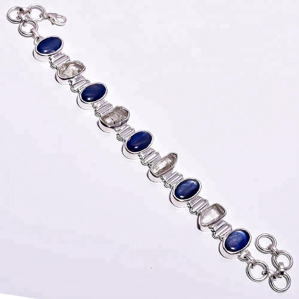 Herkimer Diamond Multi Gemstone Silver Bracelet Christmas Exporter