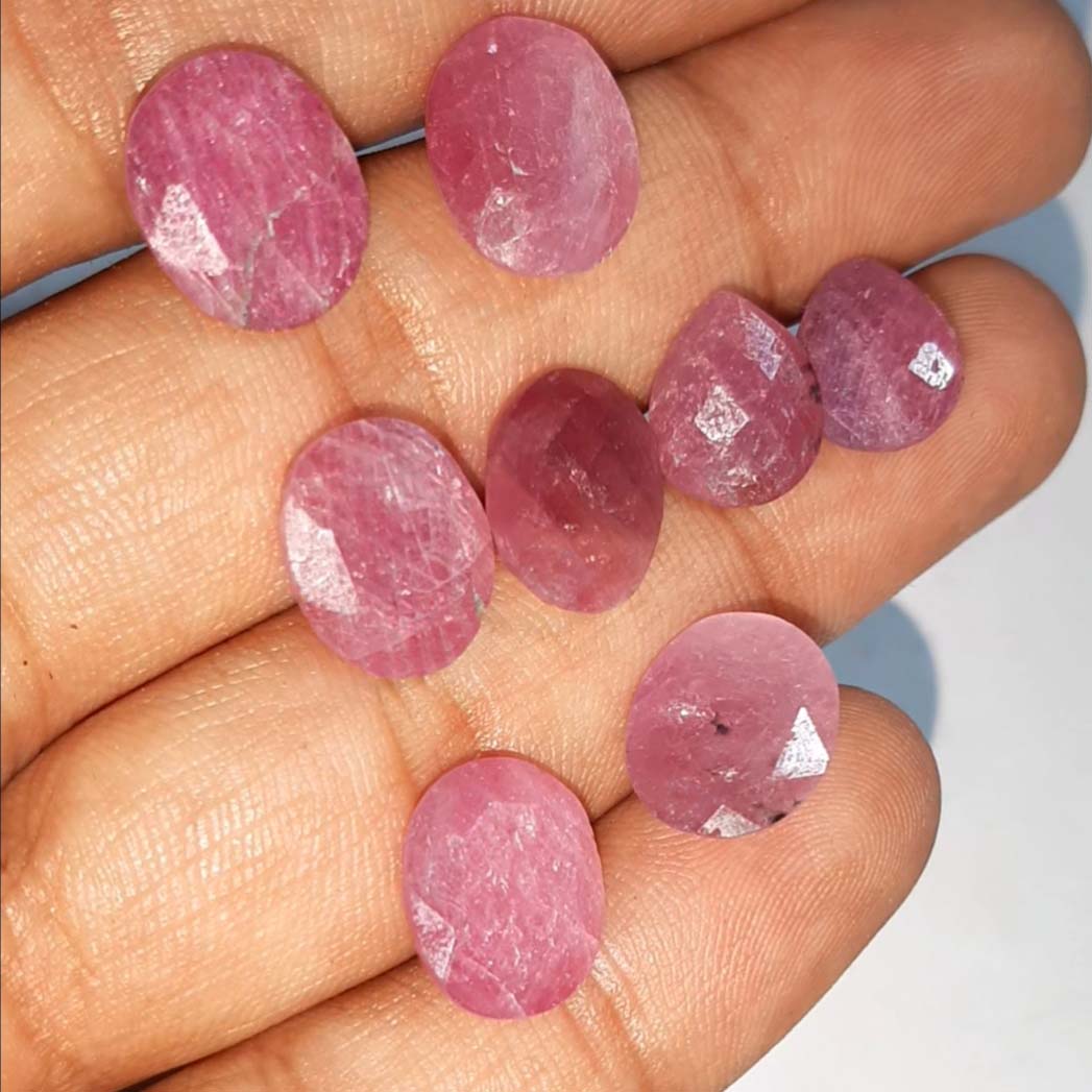 Treated ruby oval cut stone Exporter