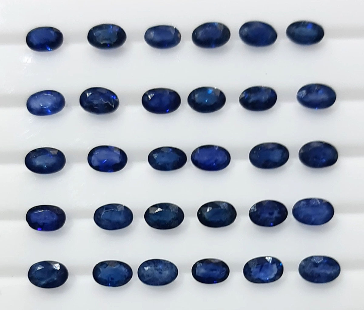 5x7mm 100% natural precious blue sapphire oval faceted gemstones Supplier