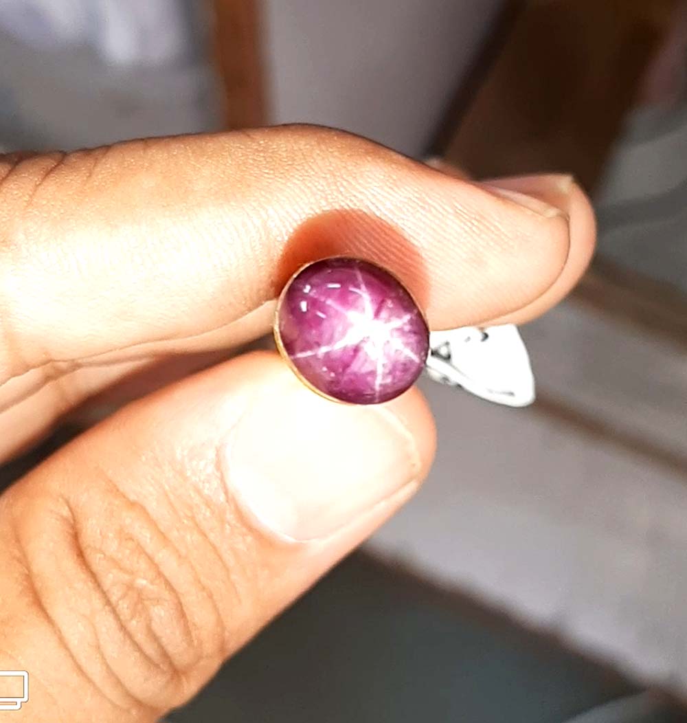 100% Natural pink star ruby oval cabochon loose Gemstone jewelry Supplier
