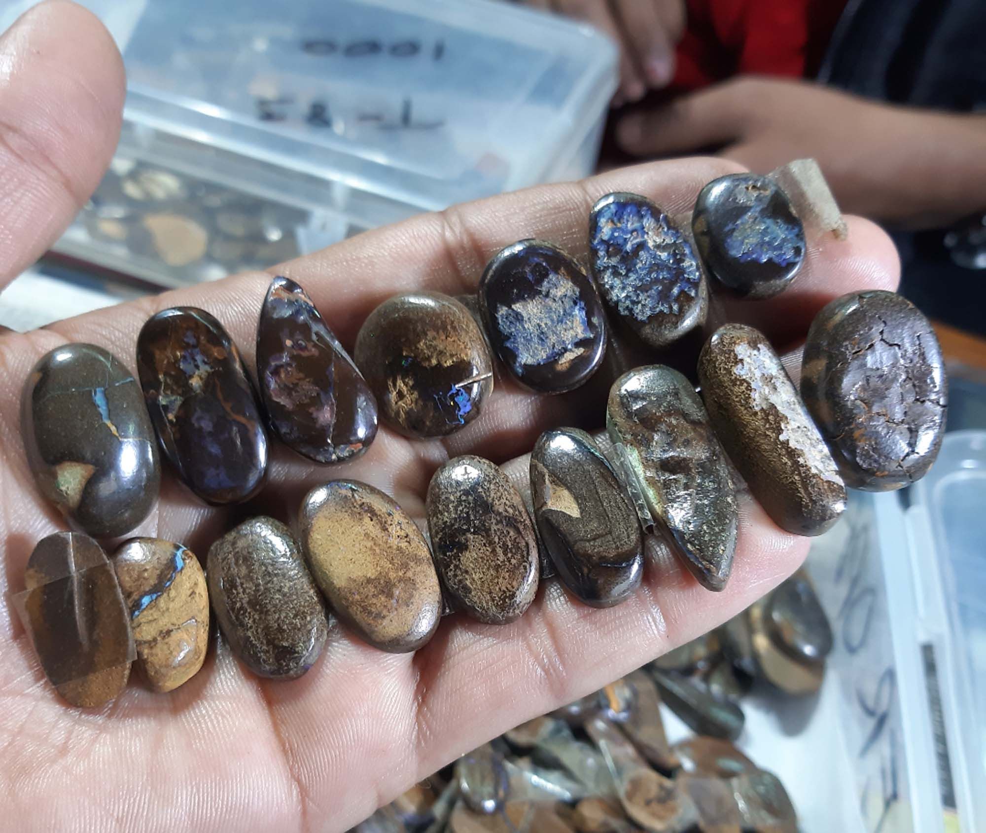 Natural boulder opal free form cabochon gemstone in reasonable price Exporter