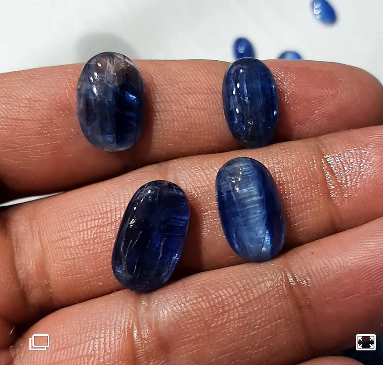 Natural kyanite cabochon loose gemstone oval cabochon for jewelry Exporter