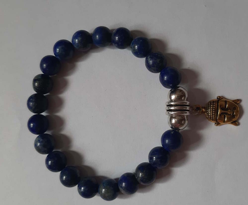 Lapis lazuli round cabs buddha bracelet for fashion gift Supplier