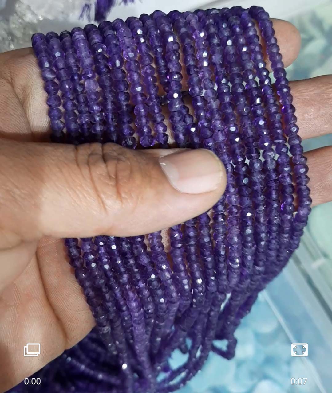 Genuine tanzanite rondelet faceted gemstone beads strands Supplier