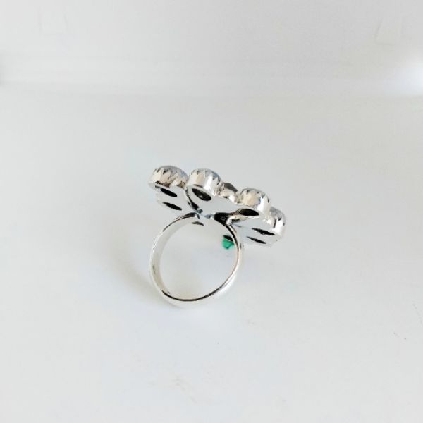 Aurora Opal and Rainbow Moonstone Ring 925 Sterling Silver Supplier