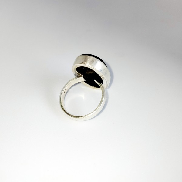 Aurora Opal with Blue Topaz Ring 925 Sterling Silver Supplier