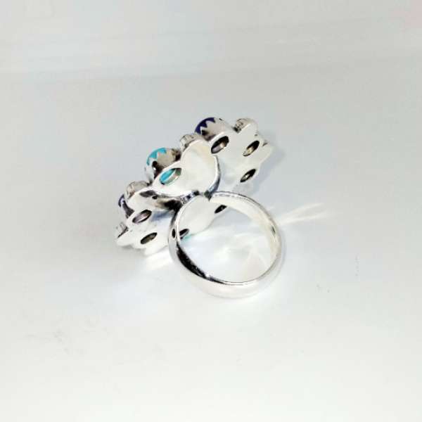 Aurora Opal Ring 925 Sterling Silver Supplier