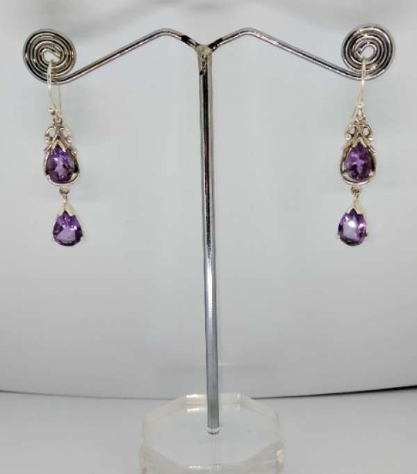 Amethyst 925 Sterling Silver Earring Supplier